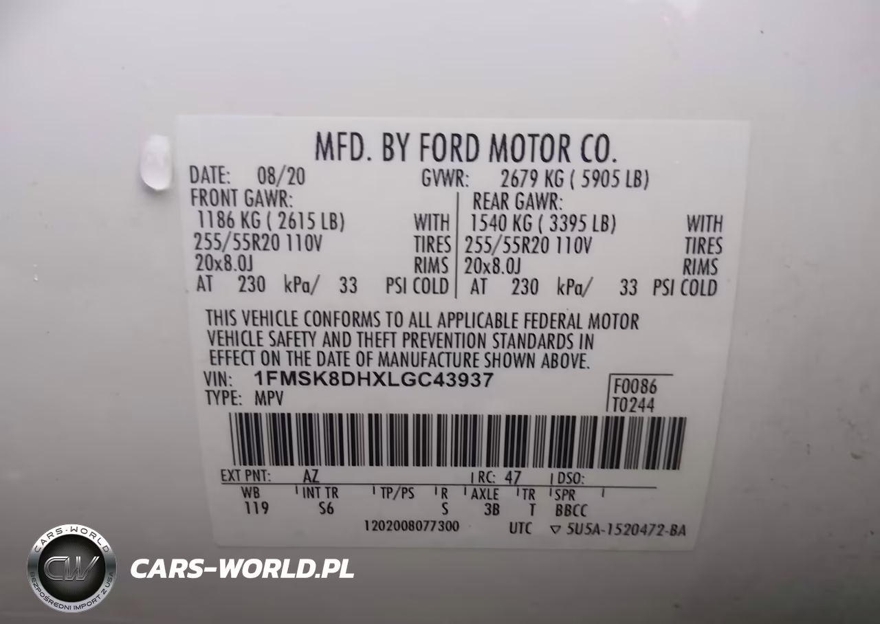 2020 Ford Explorer Xlt VIN:1FMSK8DHXLGC43937 - 9