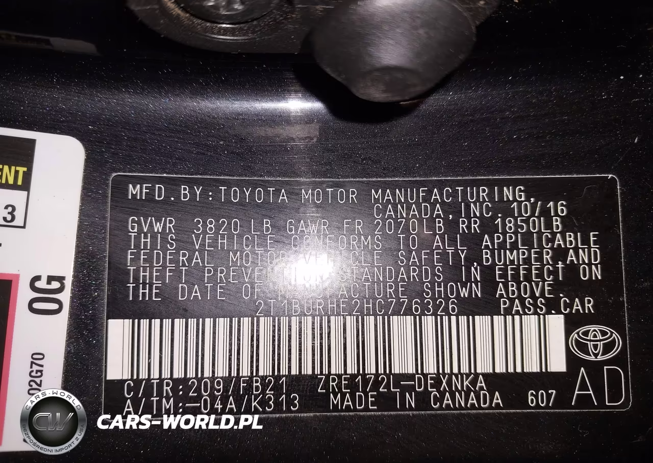 2017 Toyota Corolla Le VIN:2T1BURHE2HC776326 - 9