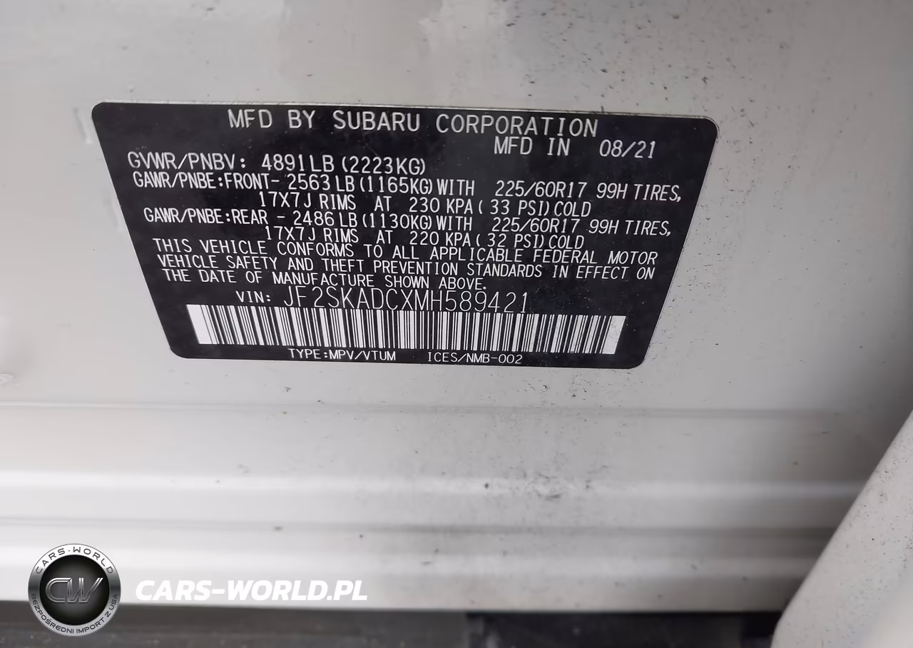2021 Subaru Forester VIN:JF2SKADCXMH589421 - 9