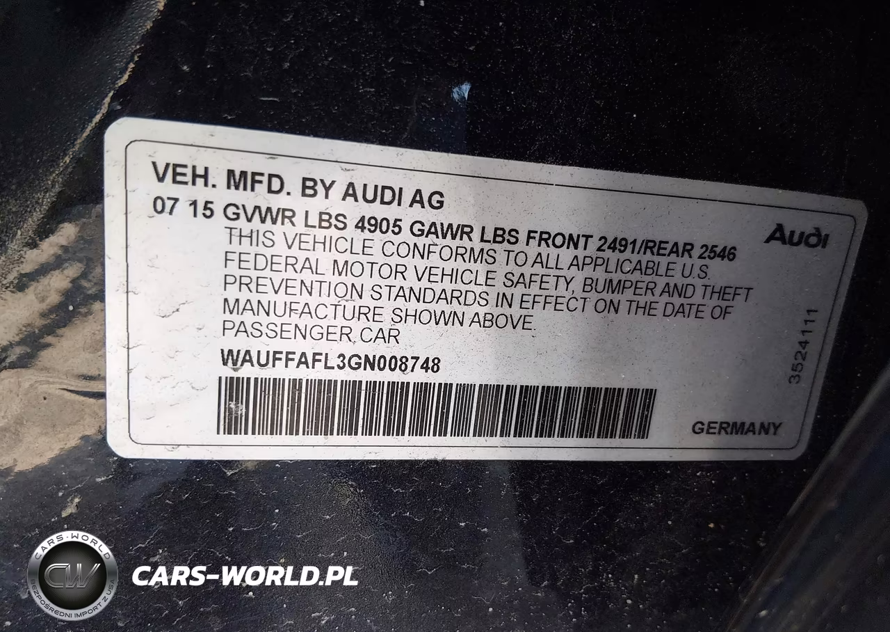 2016 Audi A4 2.0T Premium VIN:WAUFFAFL3GN008748 - 9