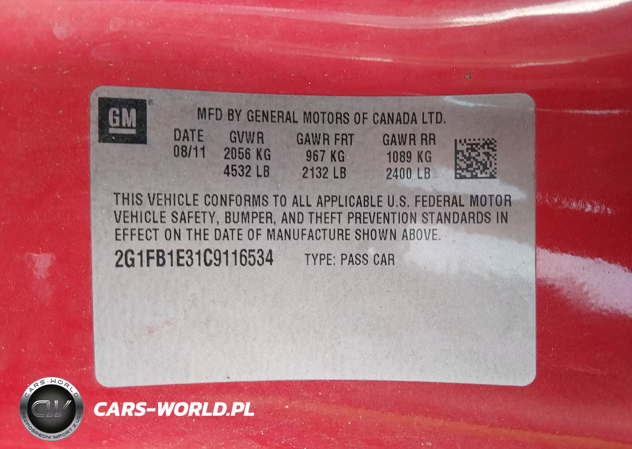 2012 Chevrolet Camaro 1Lt VIN:2G1FB1E31C9116534 - 9
