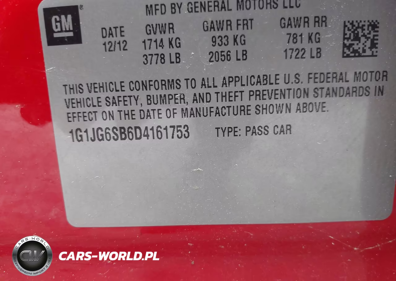 2013 Chevrolet Sonic Rs Auto VIN:1G1JG6SB6D4161753 - 9