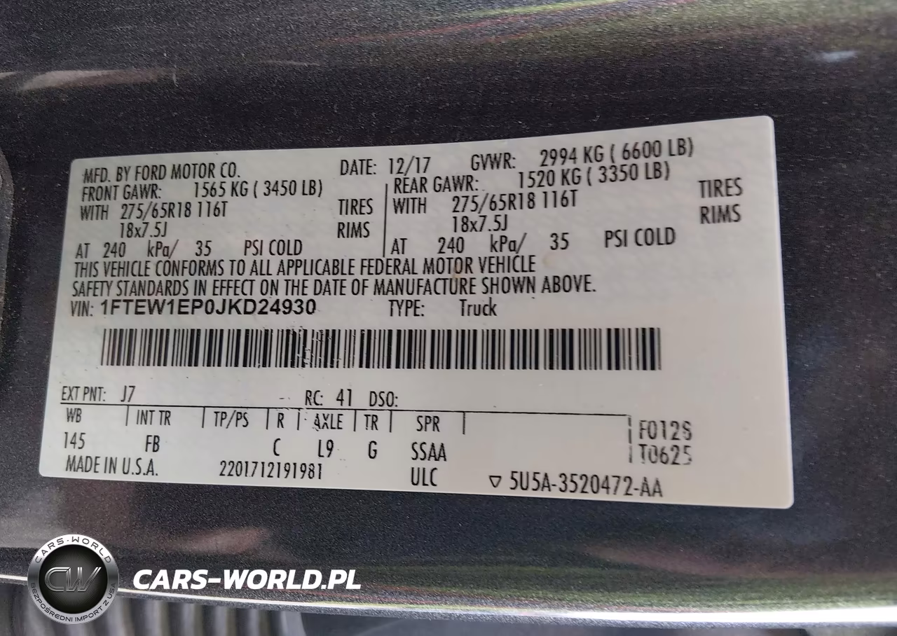 2018 Ford F-150 Xlt VIN:1FTEW1EP0JKD24930 - 9