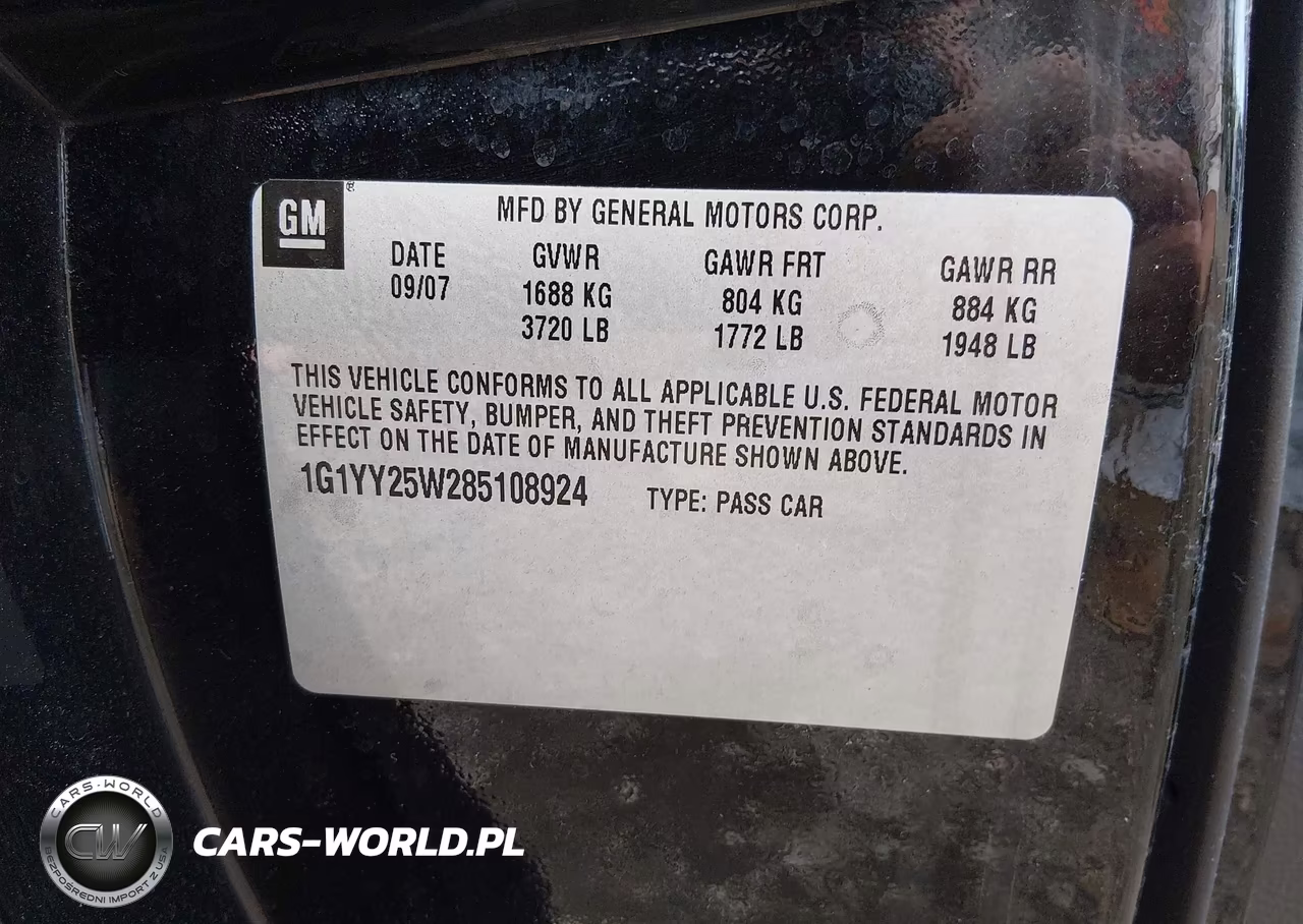 2008 Chevrolet Corvette VIN:1G1YY25W285108924 - 9