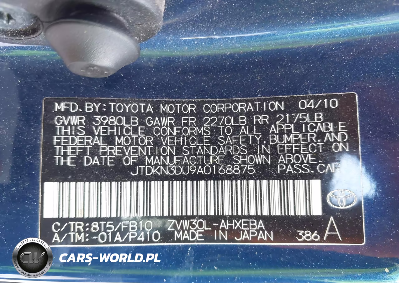2010 Toyota Prius Iii VIN:JTDKN3DU9A0168875 - 9