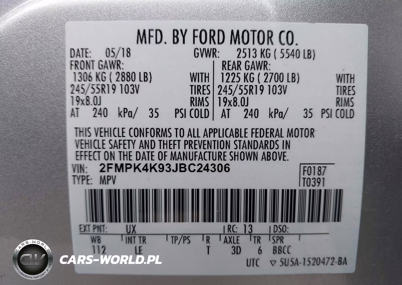 2018 Ford Edge Titanium VIN:2FMPK4K93JBC24306 - 9