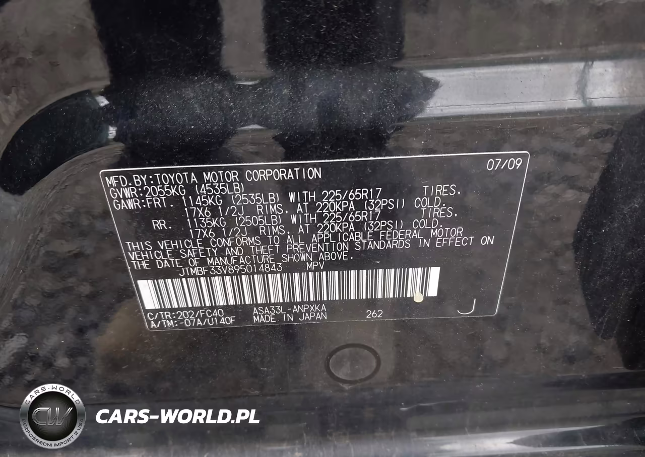 2009 Toyota Rav4 VIN:JTMBF33V895014843 - 9