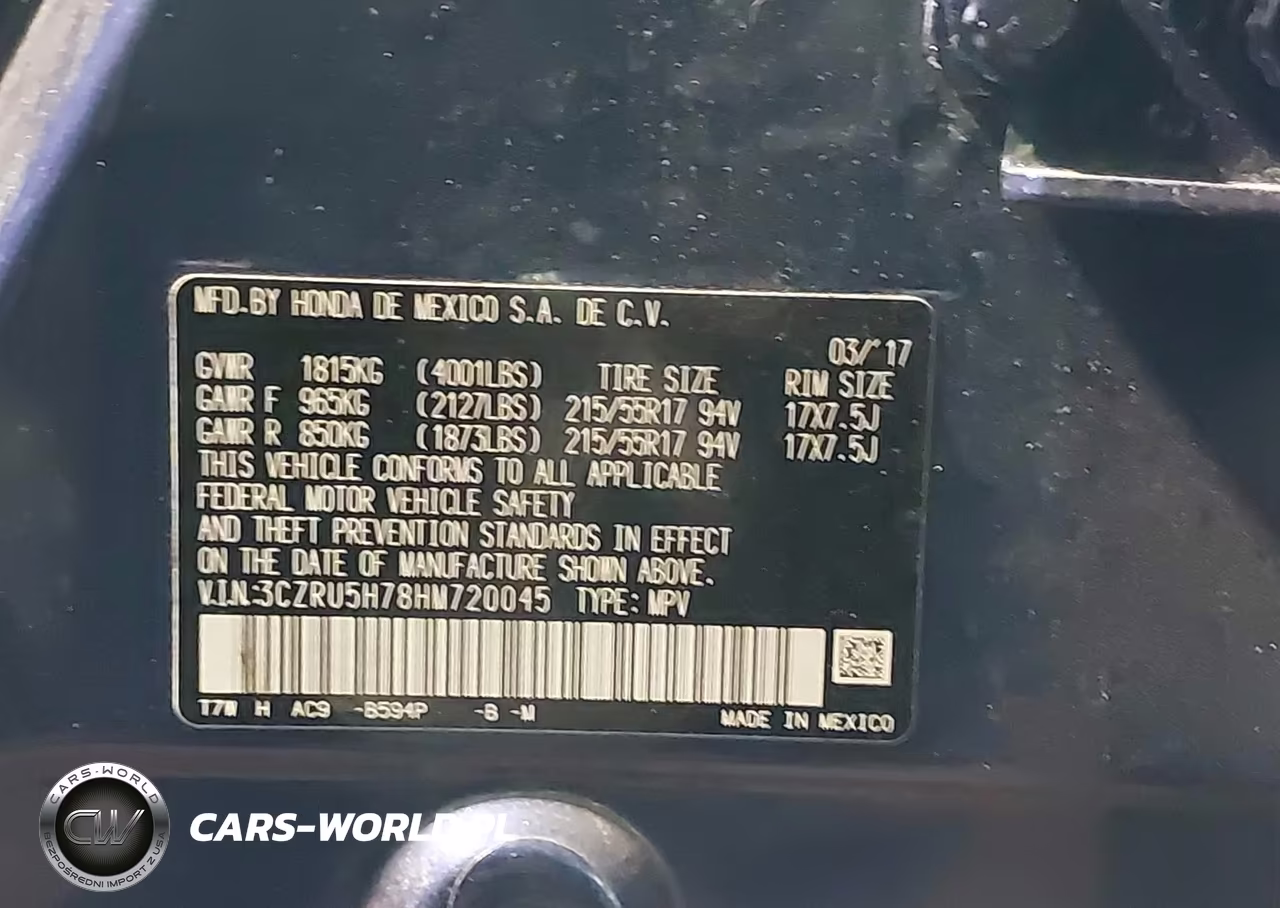 2017 Honda Hr-V Ex-L VIN:3CZRU5H78HM720045 - 9