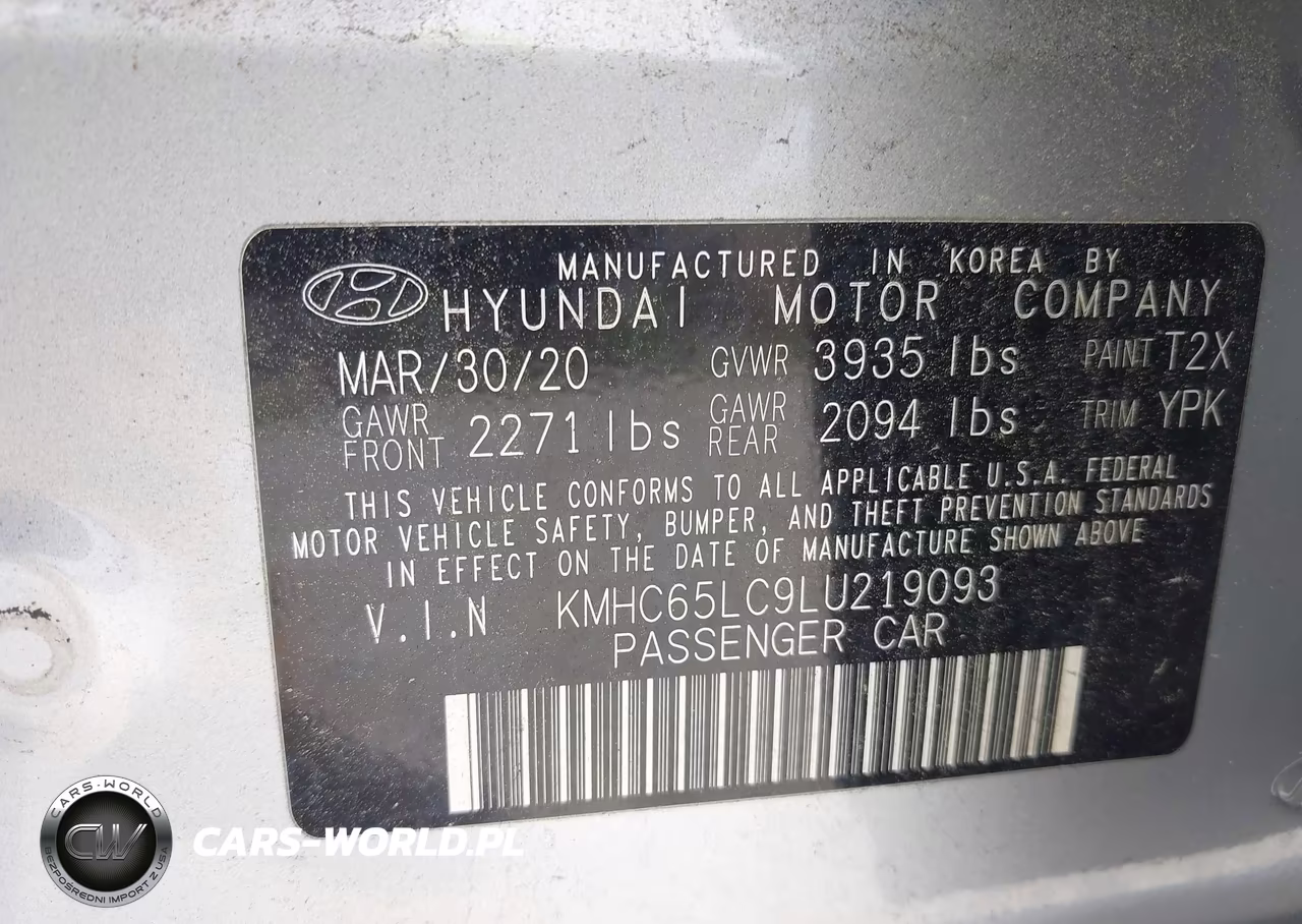 2020 Hyundai Ioniq Hybrid Blue VIN:KMHC65LC9LU219093 - 9