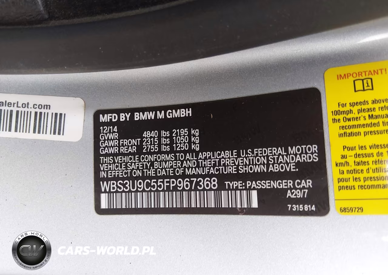 2015 BMW M4 VIN:WBS3U9C55FP967368 - 9