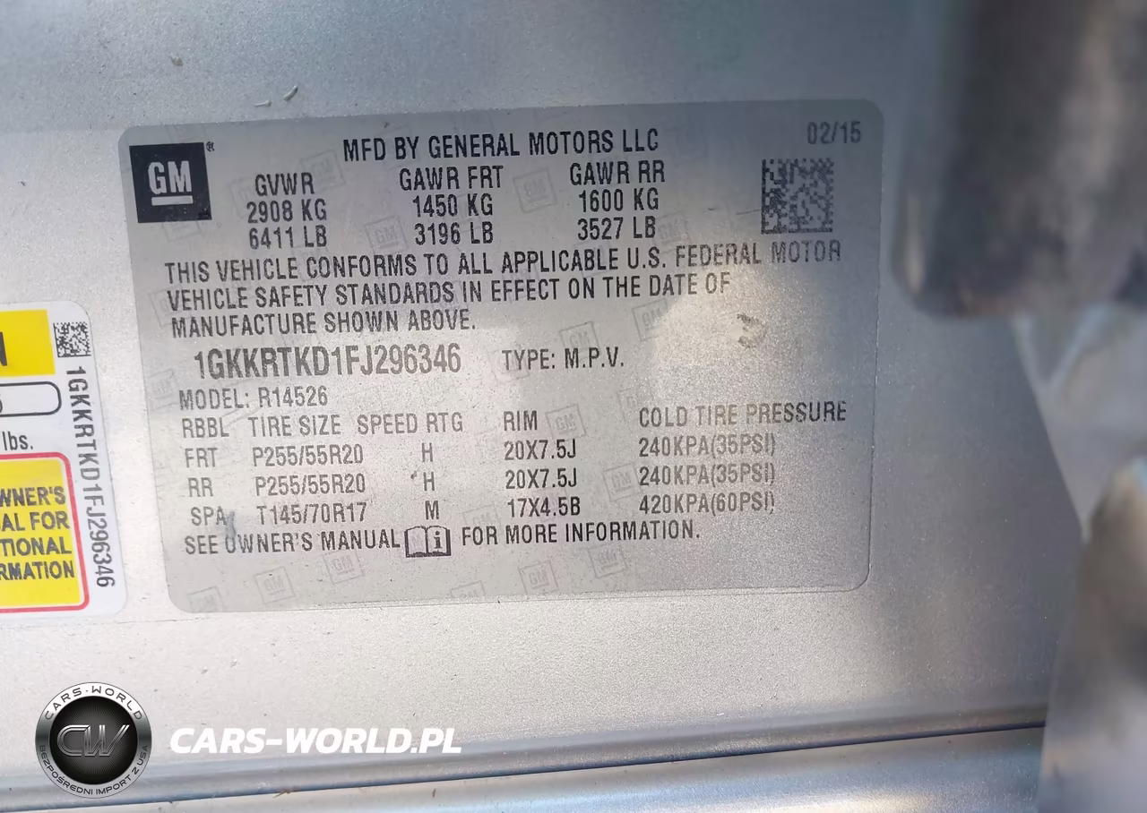 2015 GMC Acadia Denali VIN:1GKKRTKD1FJ296346 - 9