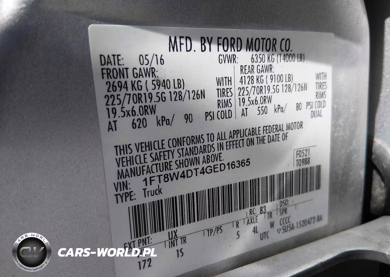 2016 Ford F-450 Xl VIN:1FT8W4DT4GED16365 - 9
