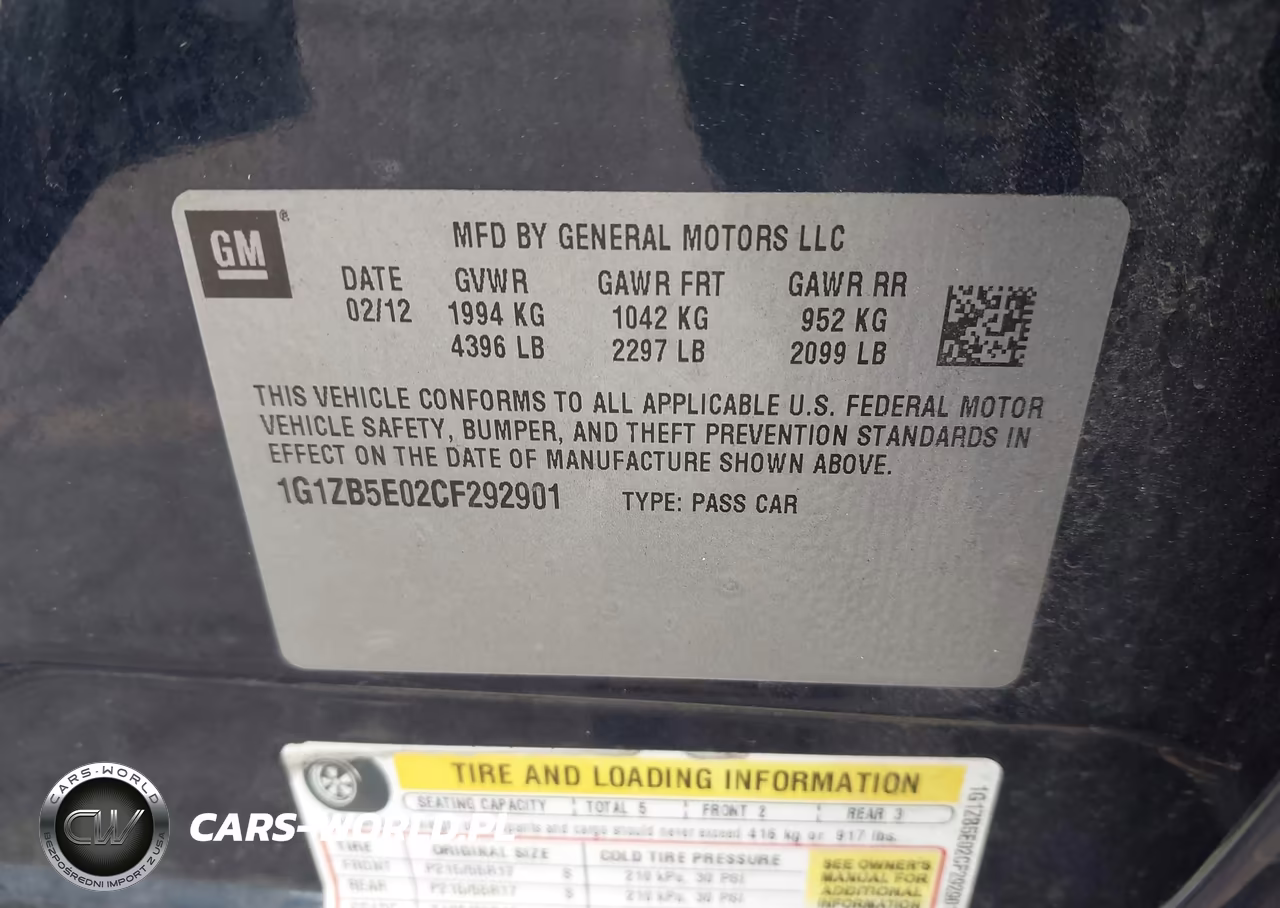 2012 Chevrolet Malibu Ls VIN:1G1ZB5E02CF292901 - 9