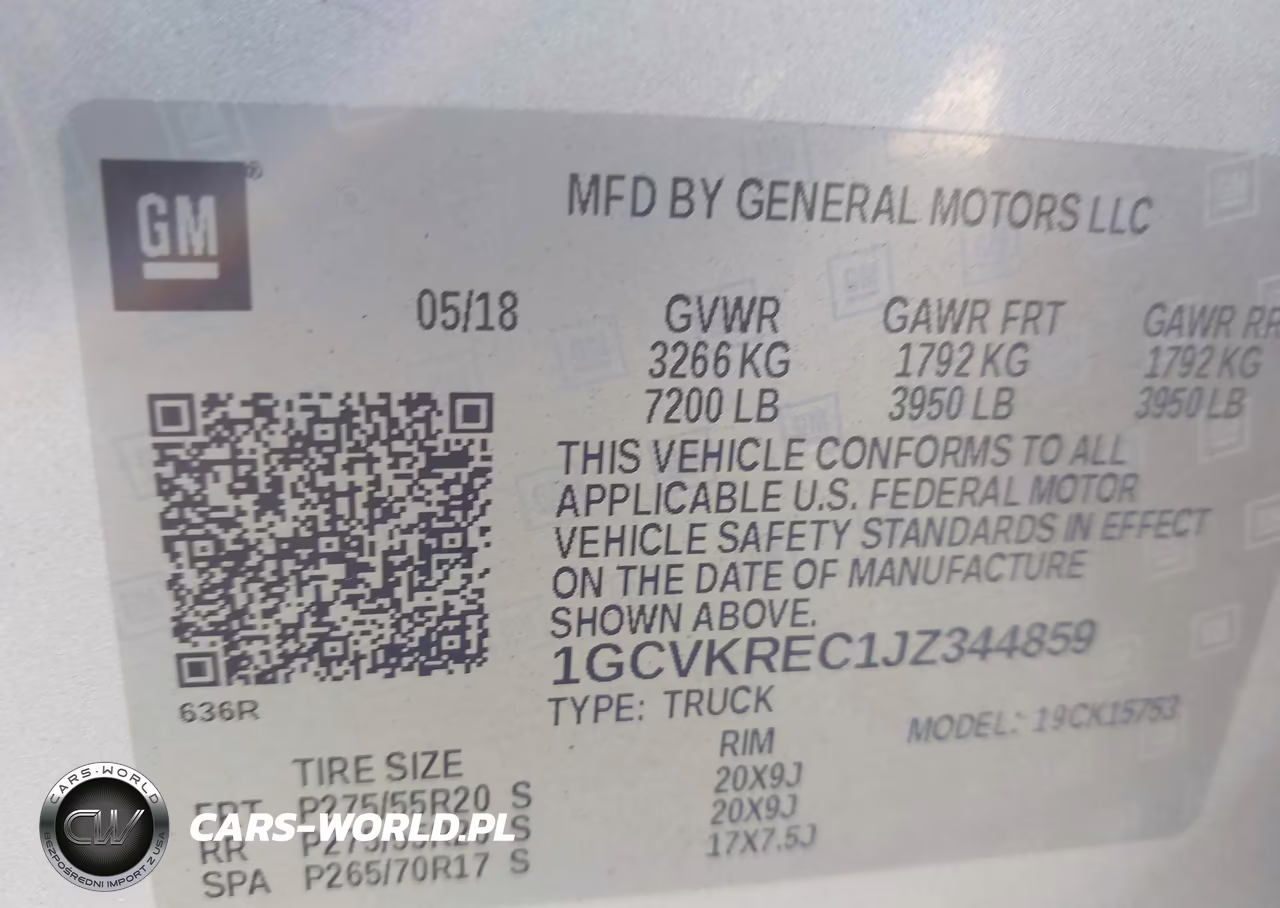 2018 Chevrolet Silverado 1500 2Lt VIN:1GCVKREC1JZ344859 - 9