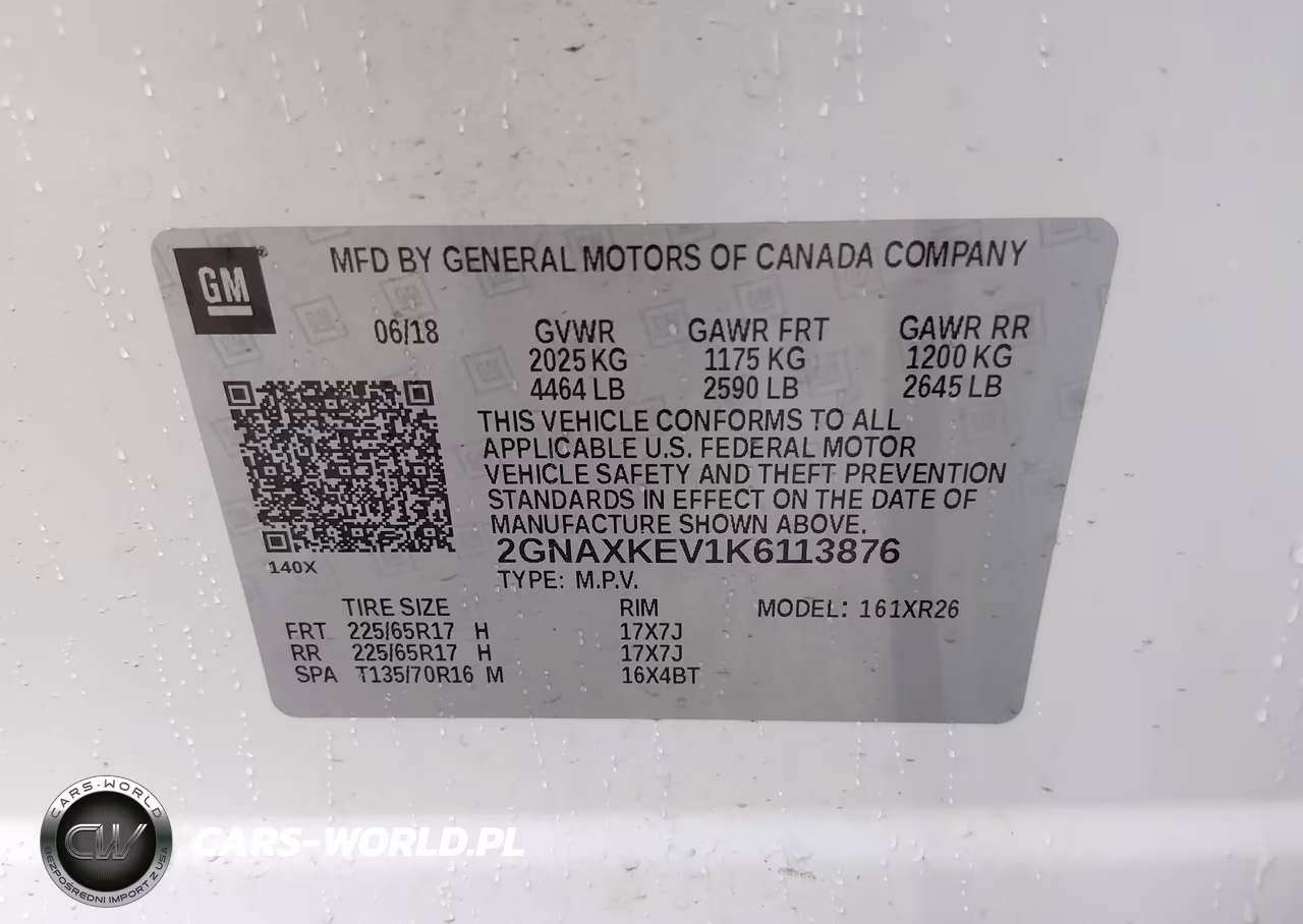 2019 Chevrolet Equinox Lt VIN:2GNAXKEV1K6113876 - 9