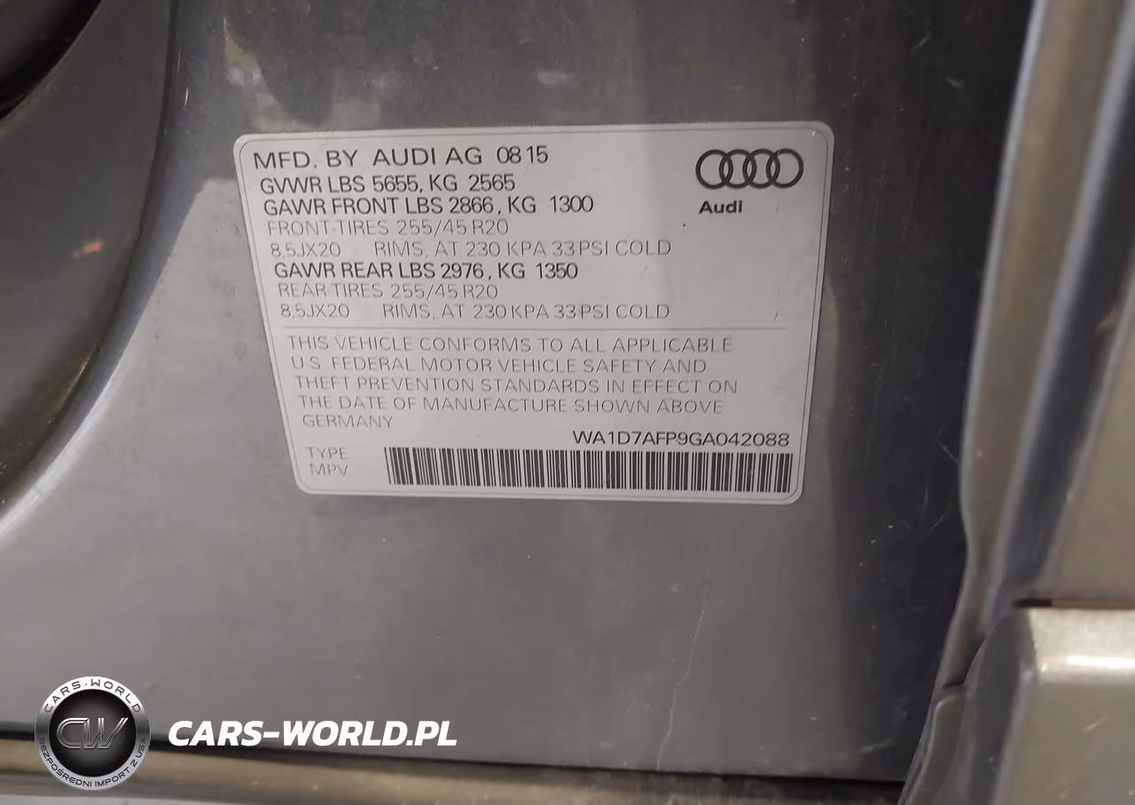 2016 Audi Q5 3.0T Premium Plus VIN:WA1D7AFP9GA042088 - 9