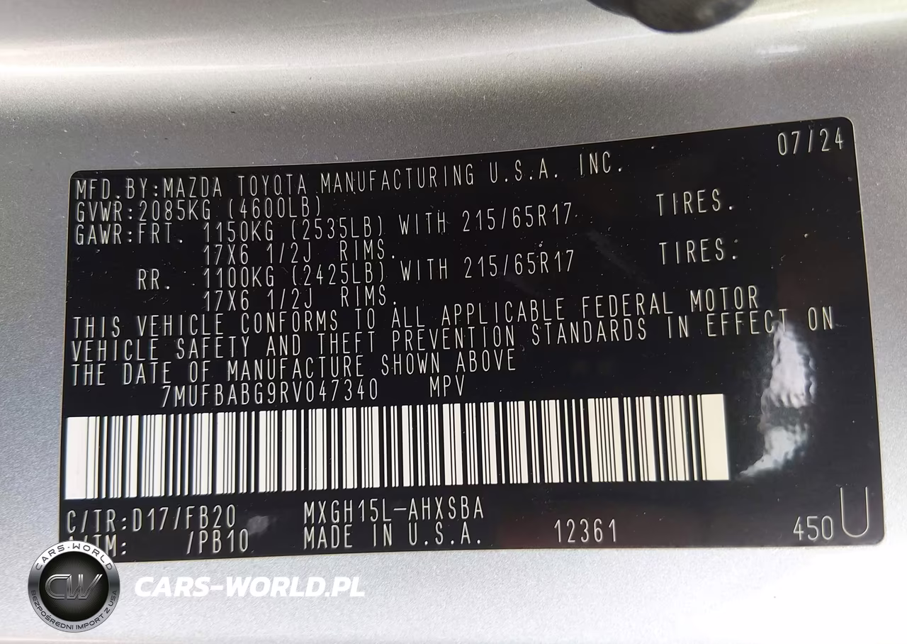 2024 Toyota Corolla Cross Hybrid Se VIN:7MUFBABG9RV047340 - 9