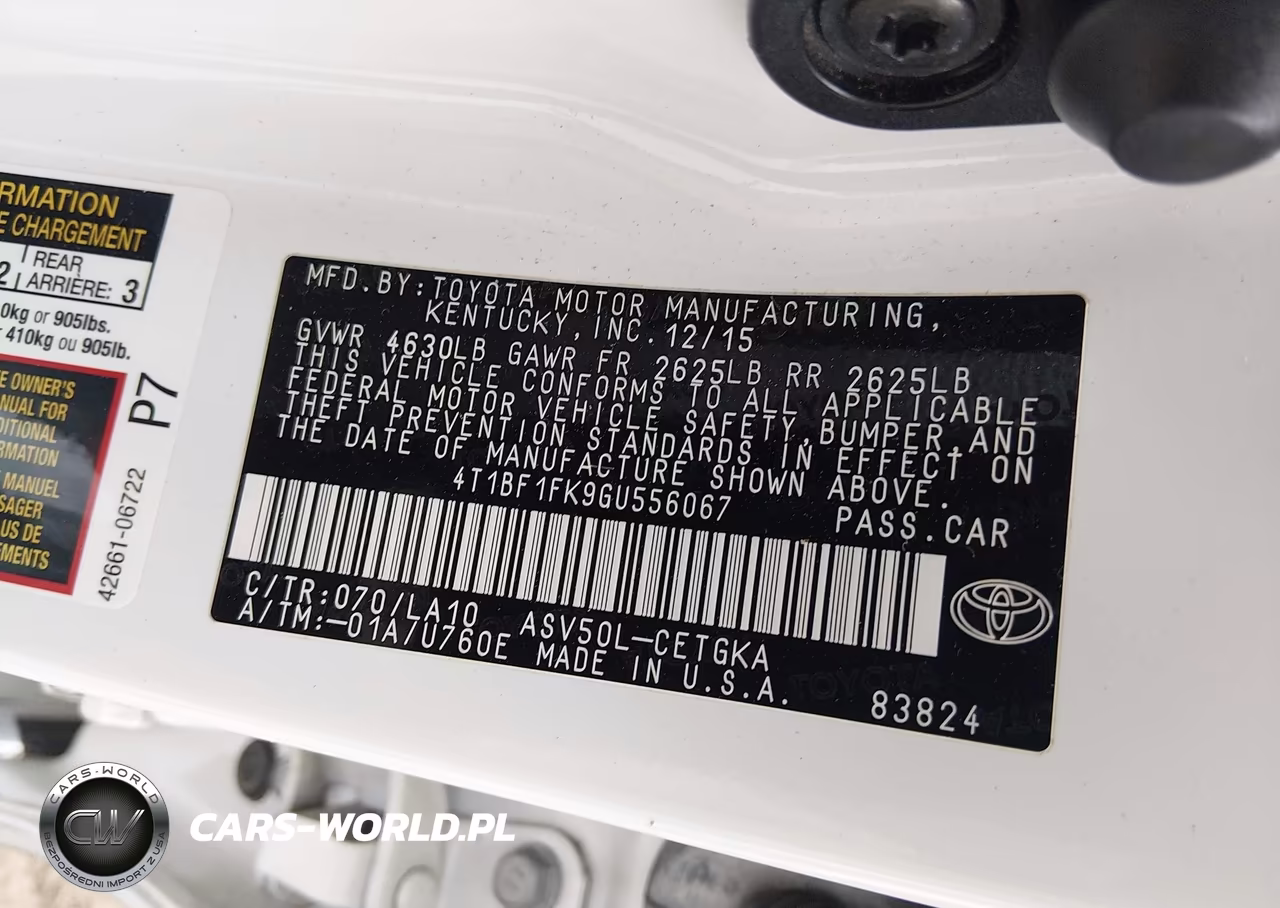 2016 Toyota Camry Xle VIN:4T1BF1FK9GU556067 - 9