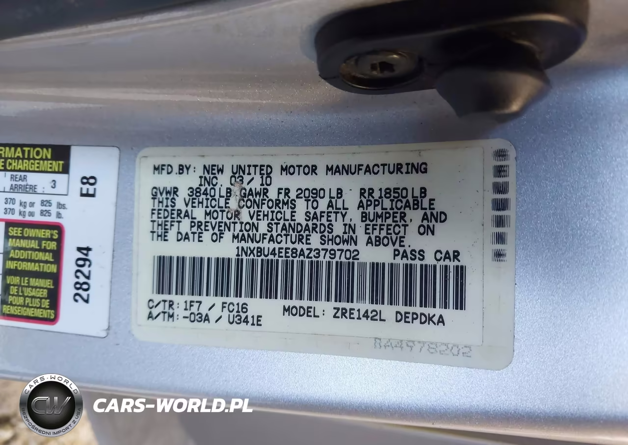 2010 Toyota Corolla Le VIN:1NXBU4EE8AZ379702 - 9