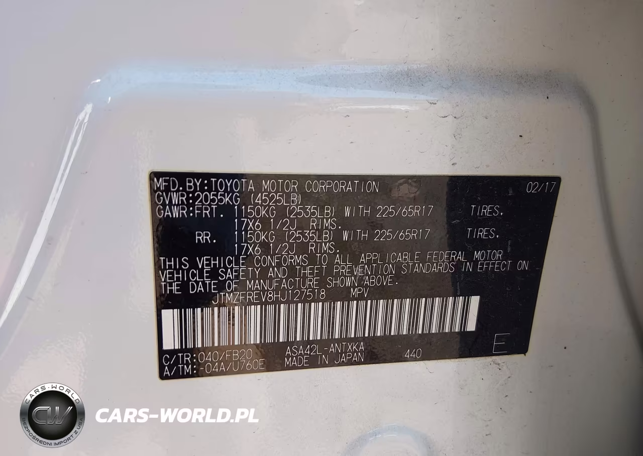 2017 Toyota Rav4 Le VIN:JTMZFREV8HJ127518 - 9