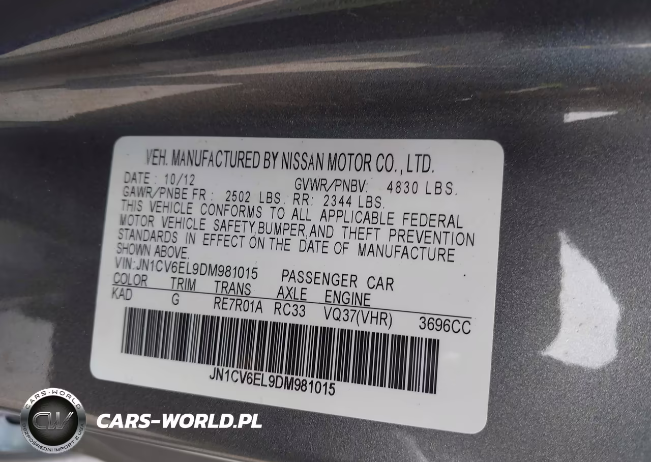 2013 Infiniti G37X VIN:JN1CV6EL9DM981015 - 9