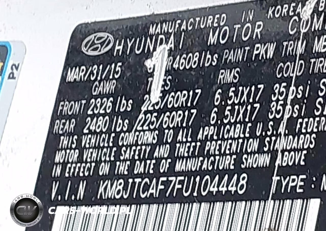 2015 Hyundai Tucson Gls VIN:KM8JTCAF7FU104448 - 9