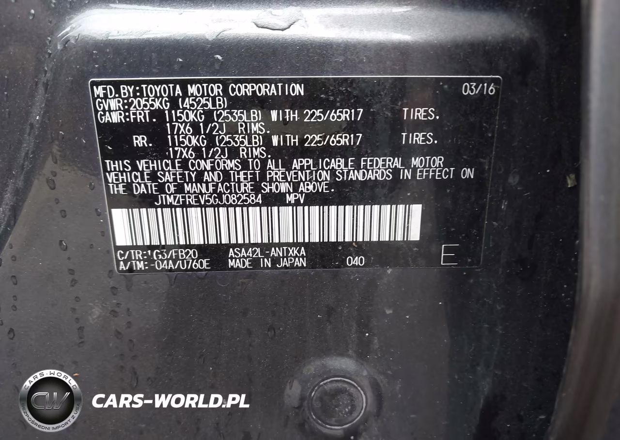 2016 Toyota Rav4 Le VIN:JTMZFREV5GJ082584 - 9
