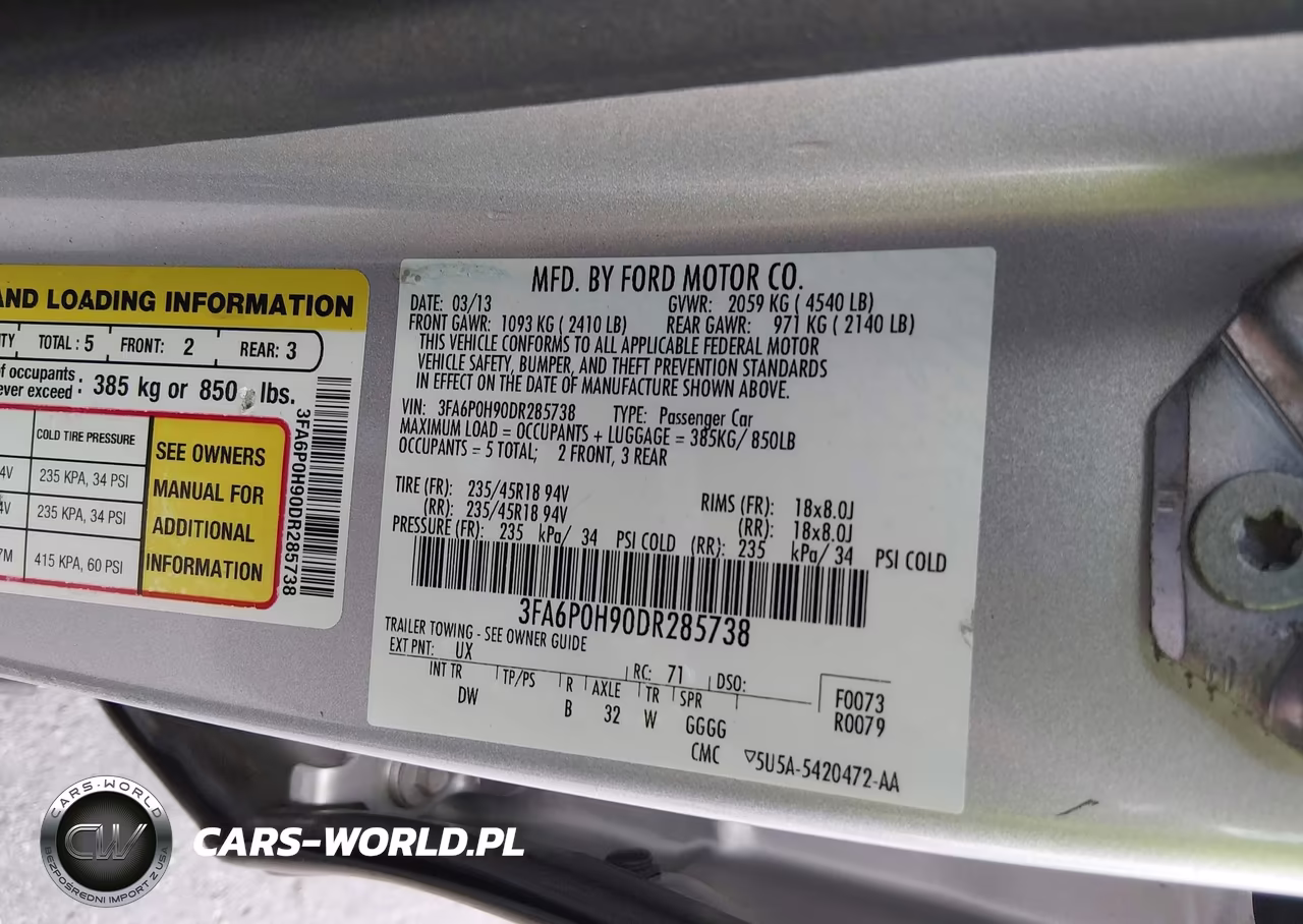 2013 Ford Fusion Se VIN:3FA6P0H90DR285738 - 9