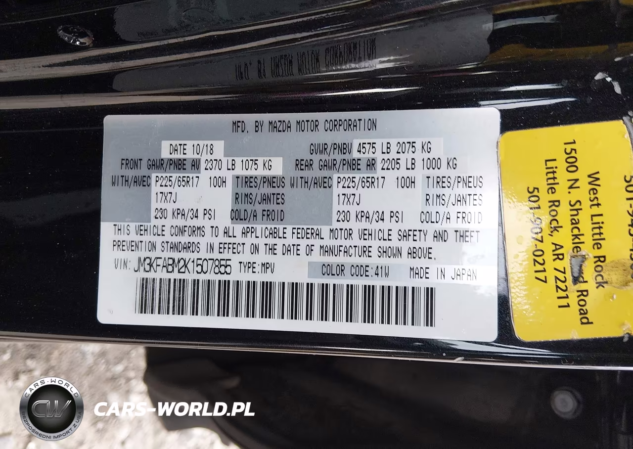 2019 Mazda Cx-5 Sport VIN:JM3KFABM2K1507855 - 9