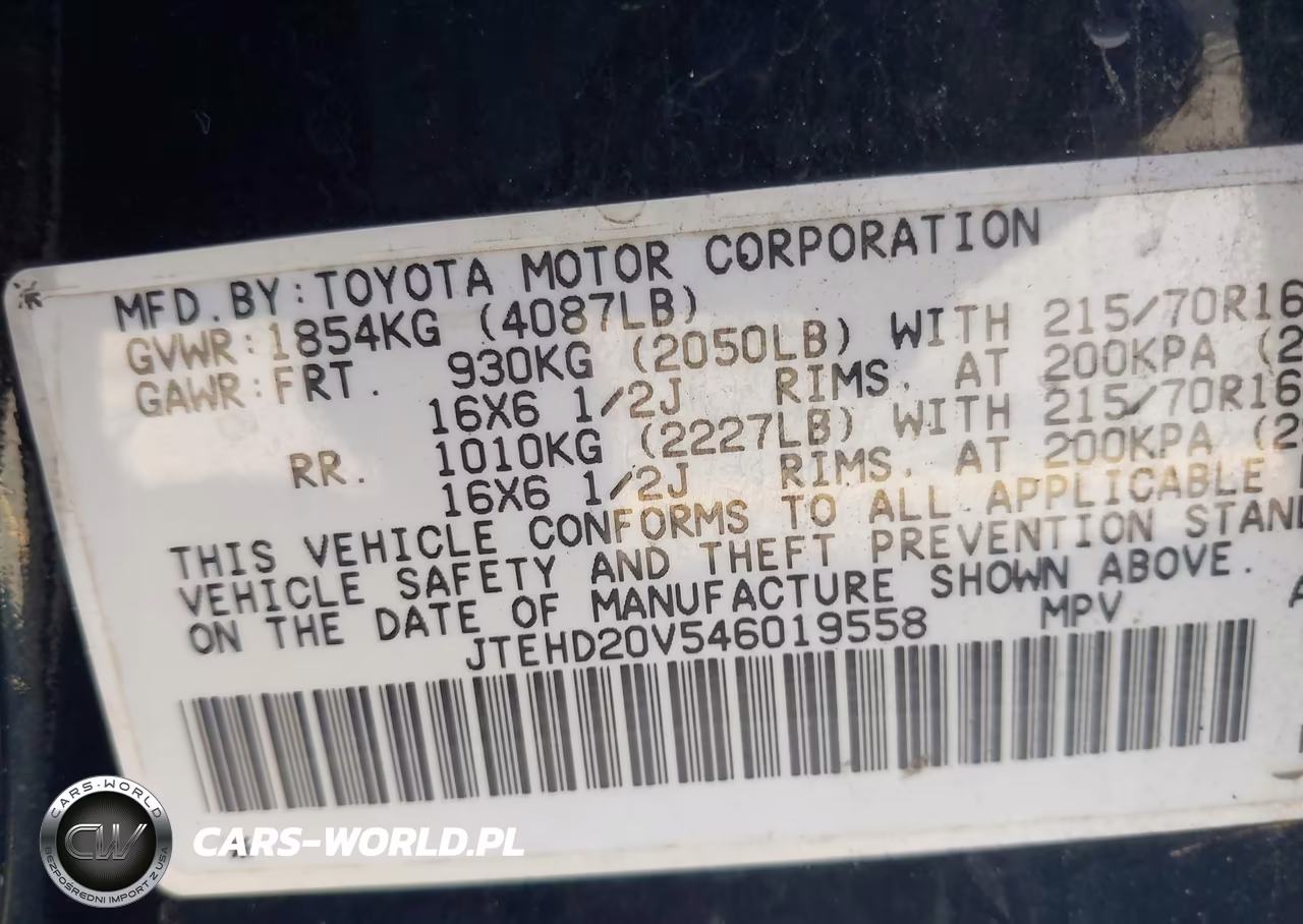 2004 Toyota Rav4 VIN:JTEHD20V546019558 - 9