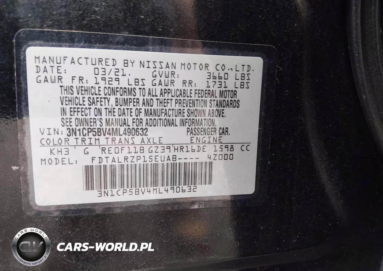 2021 Nissan Kicks S Xtronic Cvt VIN:3N1CP5BV4ML490632 - 9