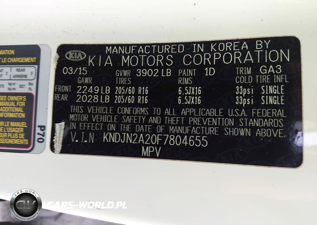 2015 Kia Soul VIN:KNDJN2A20F7804655 - 9