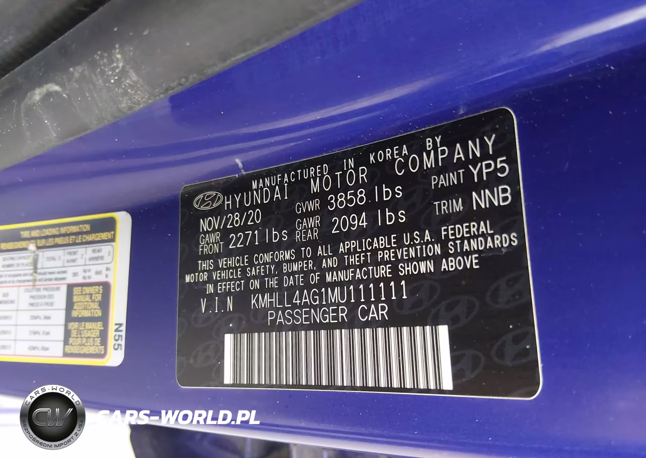 2021 Hyundai Elantra Se VIN:KMHLL4AG1MU111111 - 9