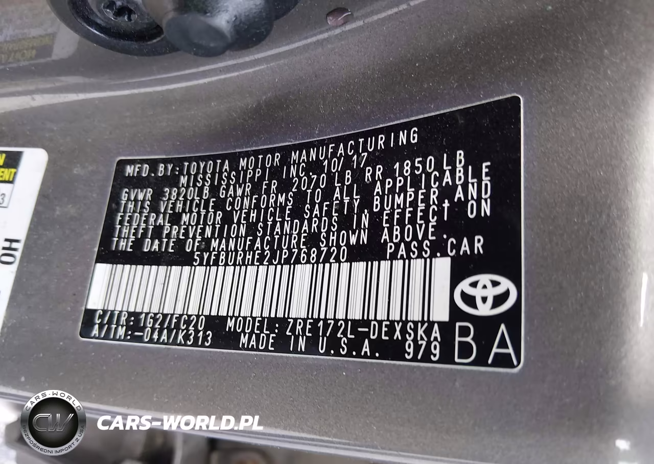 2018 Toyota Corolla Se VIN:5YFBURHE2JP768720 - 9