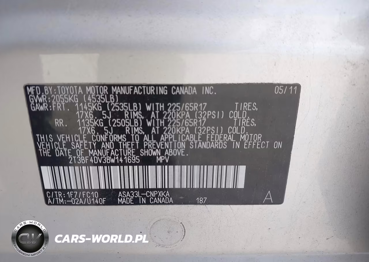 2011 Toyota Rav4 VIN:2T3BF4DV3BW141695 - 9
