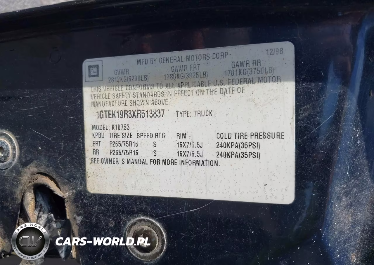 1999 GMC Sierra 1500 Sle VIN:1GTEK19R3XR513837 - 9