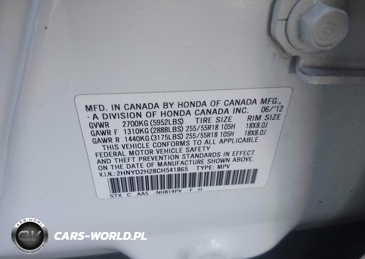 2012 Acura Mdx VIN:2HNYD2H28CH541865 - 9