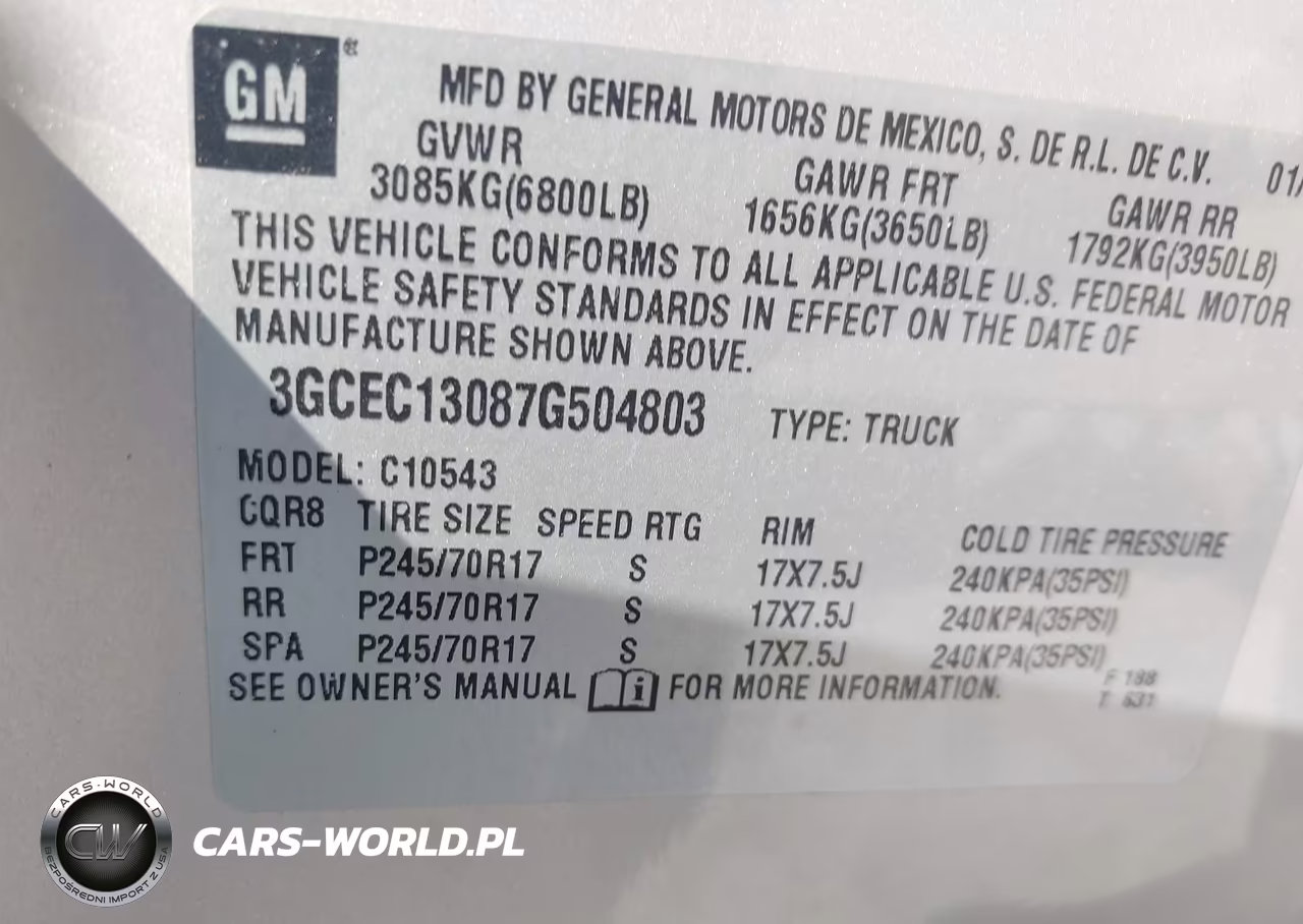 2007 Chevrolet Silverado 1500 Lt1 VIN:3GCEC13087G504803 - 9