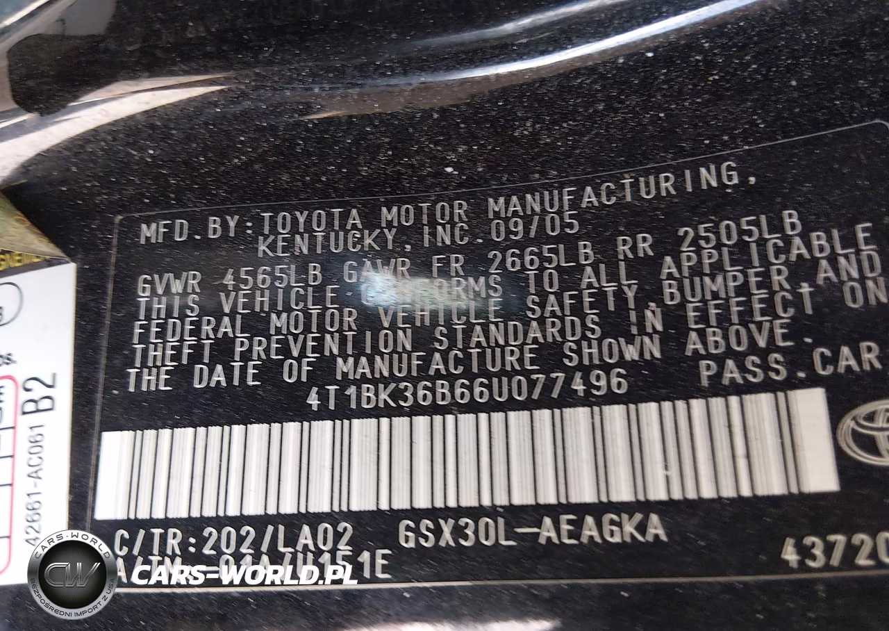 2006 Toyota Avalon Xls VIN:4T1BK36B66U077496 - 9