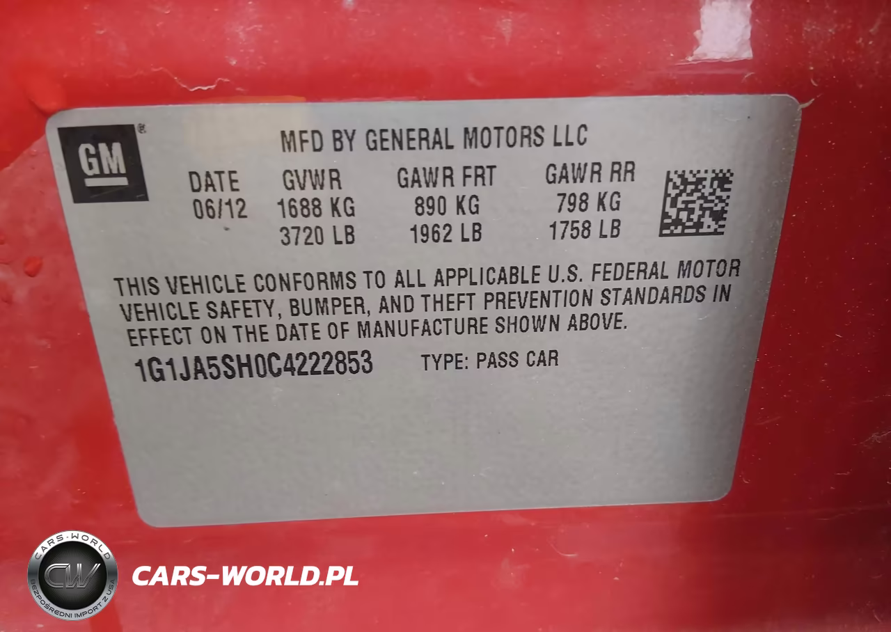 2012 Chevrolet Sonic 2Ls VIN:1G1JA5SH0C4222853 - 9
