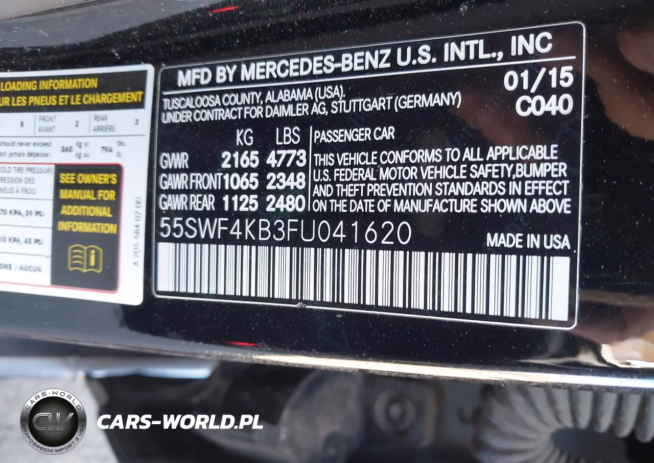 2015 Mercedes-Benz C 300 Luxury 4Matic VIN:55SWF4KB3FU041620 - 9
