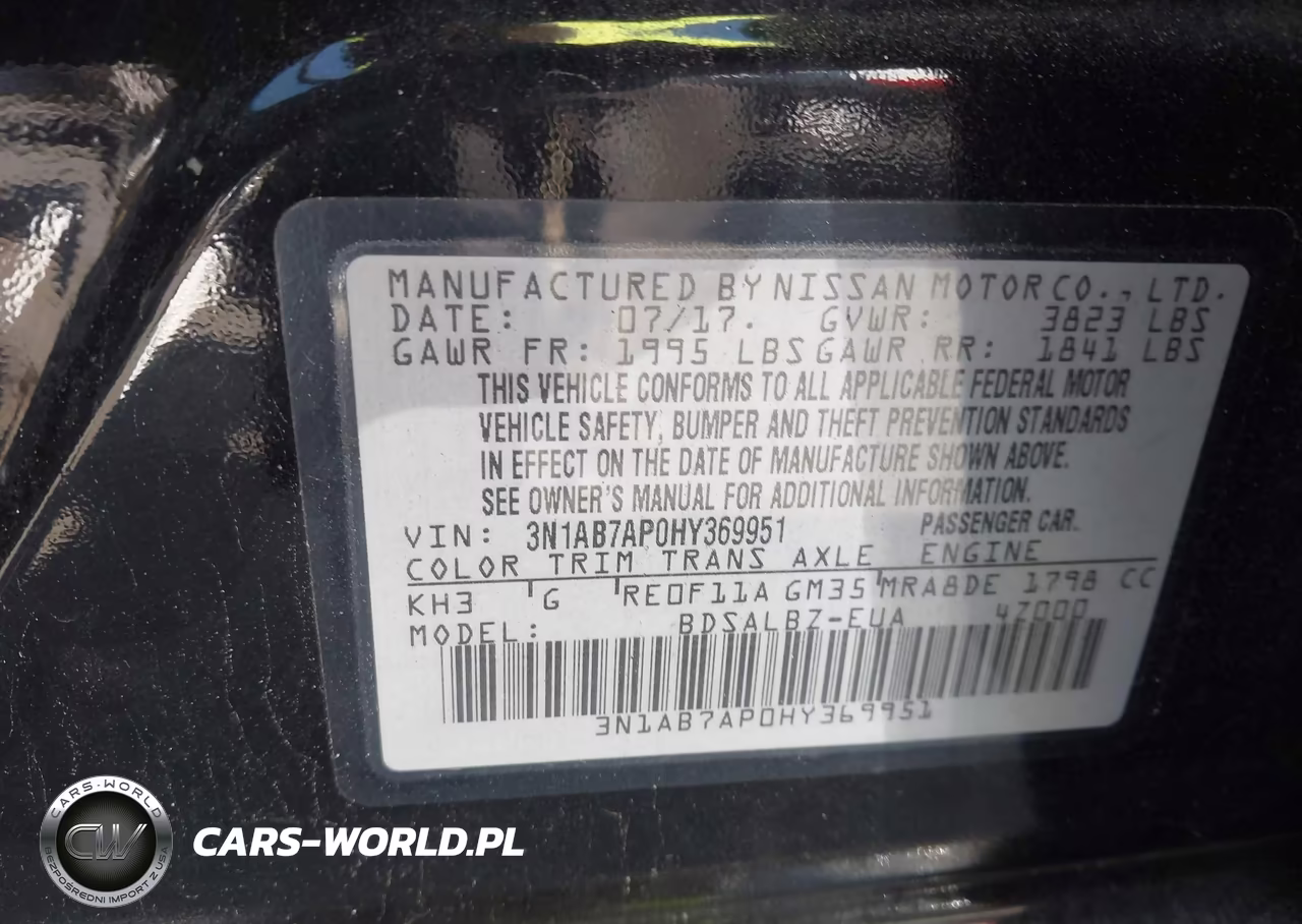 2017 Nissan Sentra S VIN:3N1AB7AP0HY369951 - 9