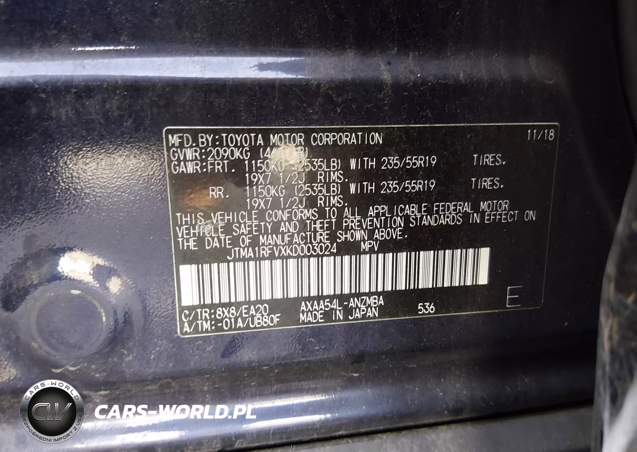 2019 Toyota Rav4 Xle Premium VIN:JTMA1RFVXKD003024 - 9