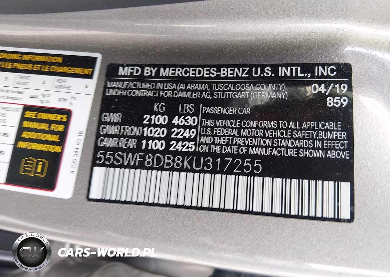 2019 Mercedes-Benz C 300 VIN:55SWF8DB8KU317255 - 9