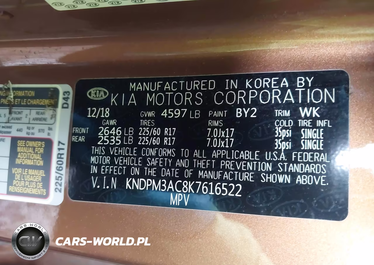 2019 Kia Sportage Lx VIN:KNDPM3AC8K7616522 - 9