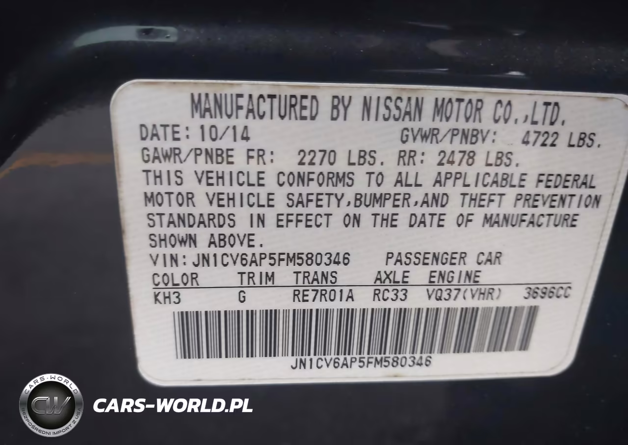 2015 Infiniti Q40 VIN:JN1CV6AP5FM580346 - 9