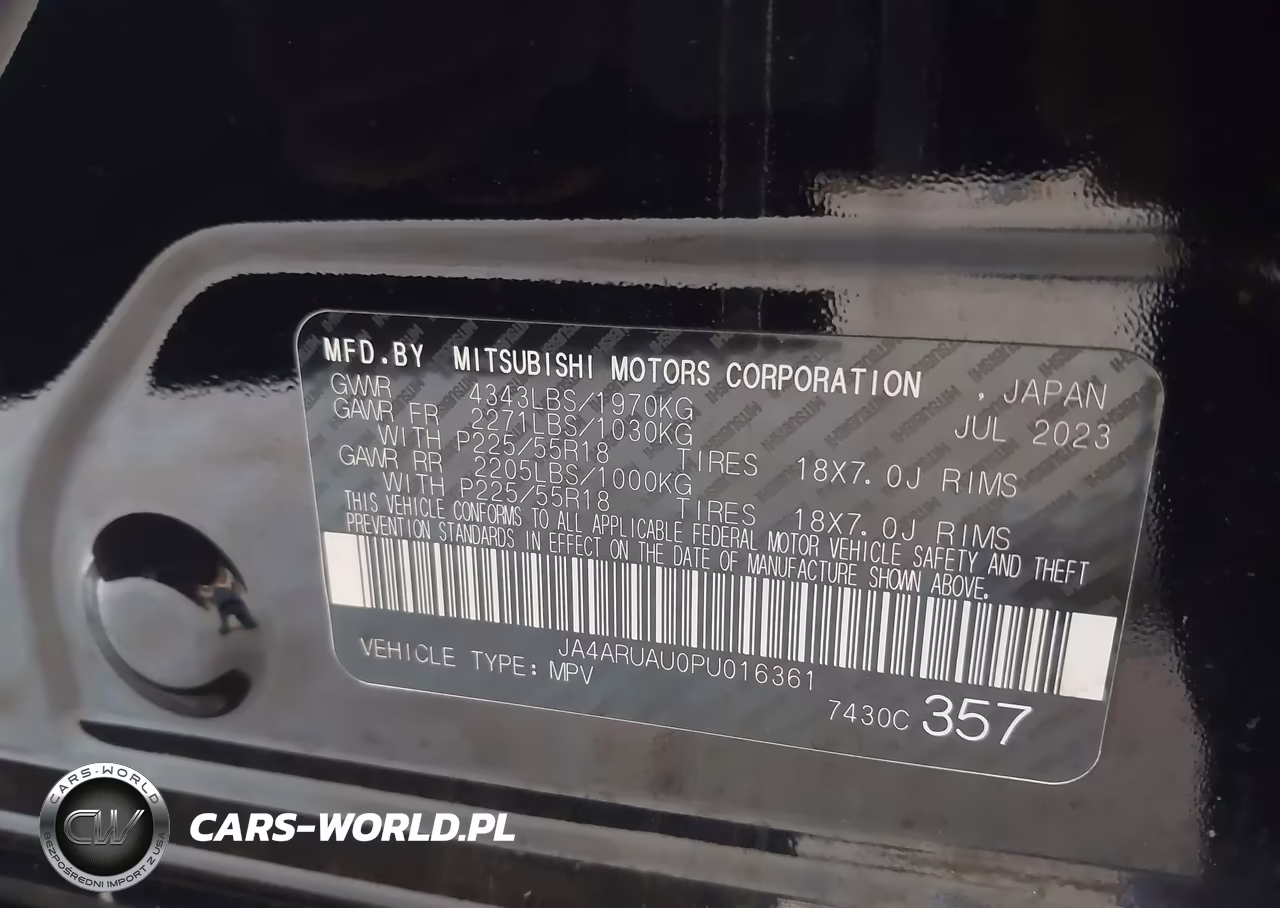 2023 Mitsubishi Outlander Sport 2.0 Es Awc-2.0 Le Awc-2.0 Ralliart Awc-2.0 S Awc-2.0 Se Awc VIN:JA4ARUAU0PU016361 - 9