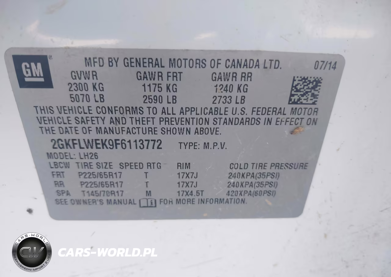 2015 GMC Terrain Sle-2 VIN:2GKFLWEK9F6113772 - 9