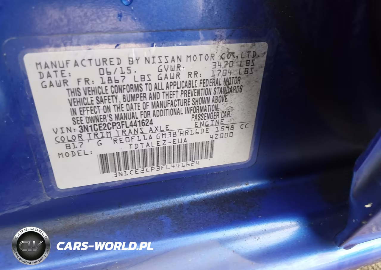 2015 Nissan Versa Note Sl VIN:3N1CE2CP3FL441624 - 9