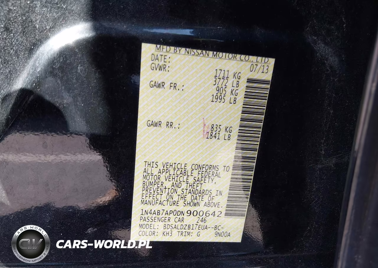 2013 Nissan Sentra Sv VIN:1N4AB7AP0DN900642 - 9
